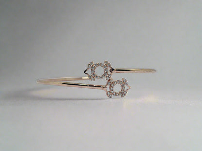 Silver Rose Gold Single Hand Bangle - Persona