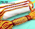 Silver Rakhi- 9 Phool Multi Coloure