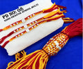 Silver Rakhi- Swastik 6 Phool Multi
