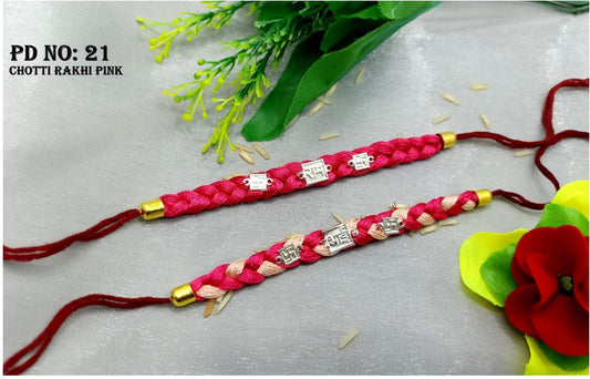Silver Rakhi- Chotti Rakhi Pink