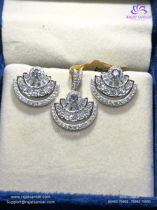 92.5 Sterling Silver Pendant Earring