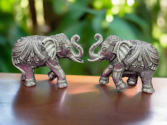 Silver Oxidized 925 Elephant - Symbol of Strength | Welcome