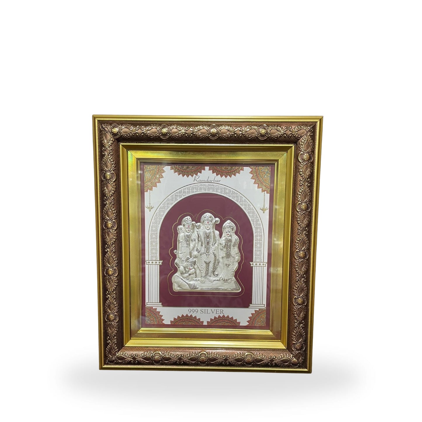 999 Pure Silver Ram Darbar Photo Frame | Pooja room, office, desk Festival Gifting