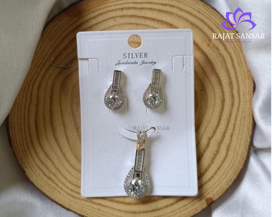 92.5 SILVER ITALIAN PENDANT EARRING