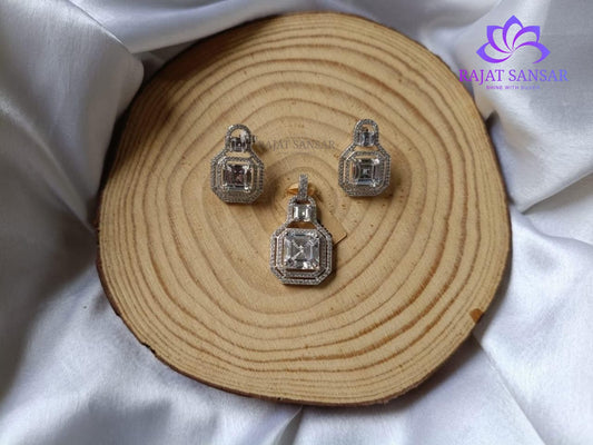 92.5 Silver Italian Pendant Earring