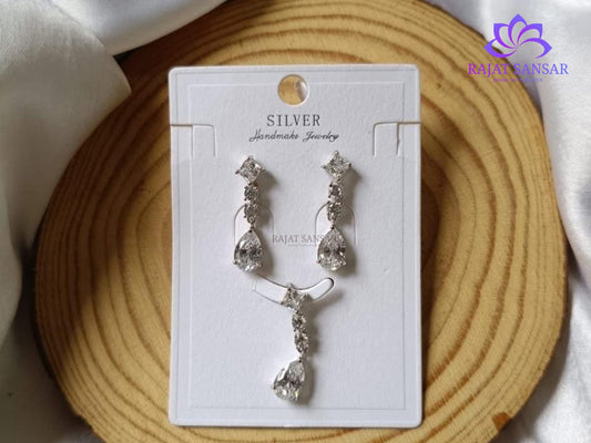 92.5 Silver Italian Pendant Earrings
