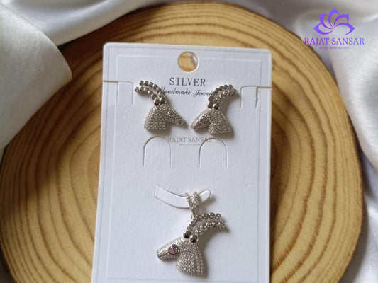 92.5 Silver Italian Pendant Earring