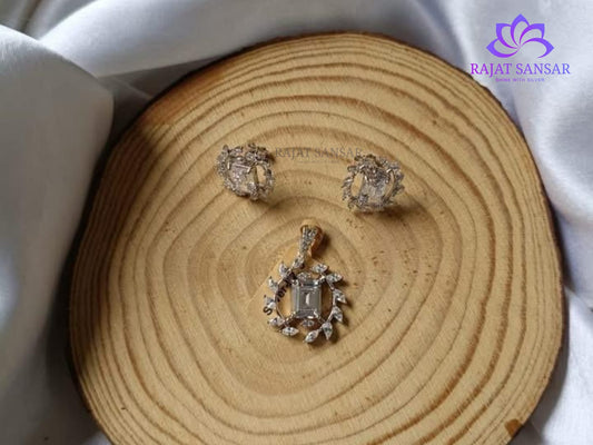 92.5 Sterling Silver Italian Pendant Earrings