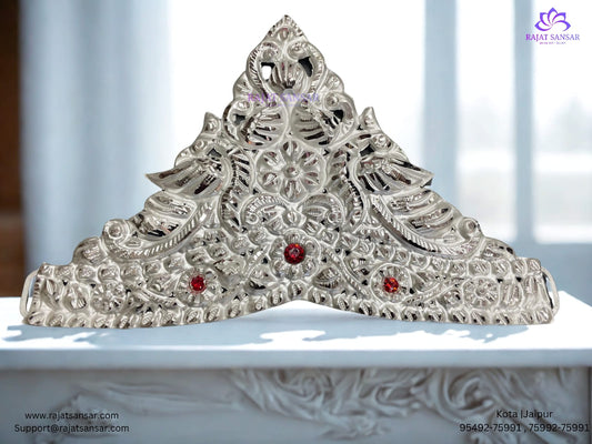 Silver Nakshi Mukut – Royal Adornment for Deities