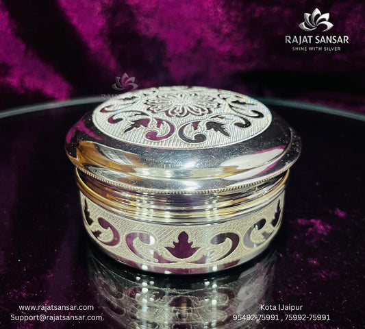 Elegant Silver Kumkum Dibbi