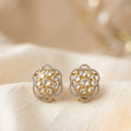 Kundan Bloom 925 Silver Statement Studs