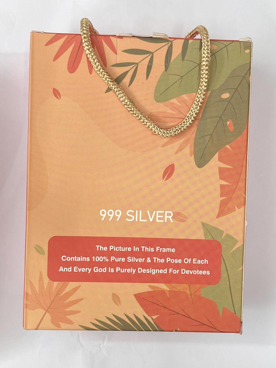 999 Sliver Hanuman Ji Photo Frame Idol| Pooja Room , Office Desk