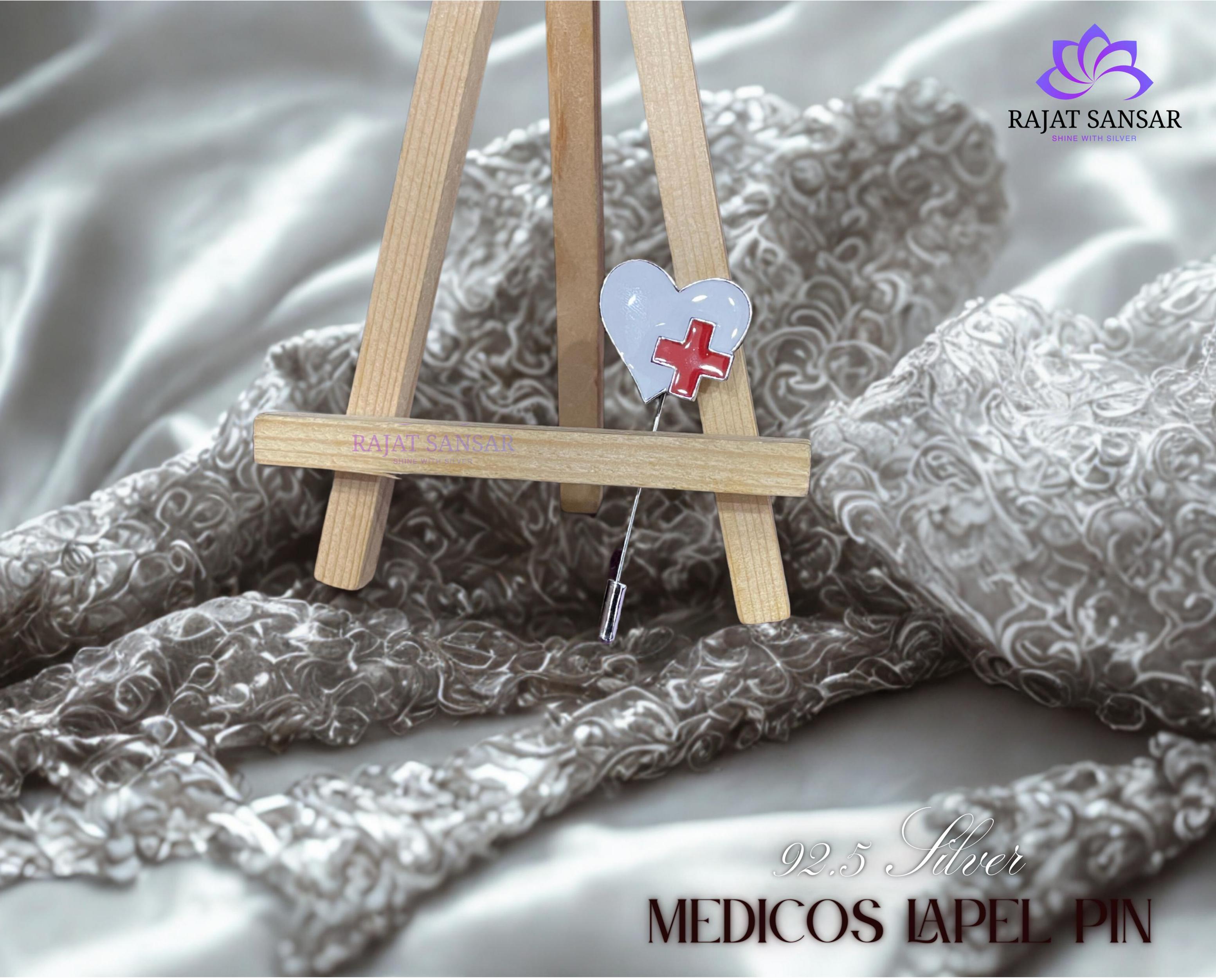 92.5 Sterling Silver Medicos Lapel Pin