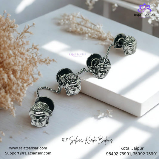 Nirvana 92.5 Silver Kurta buttons