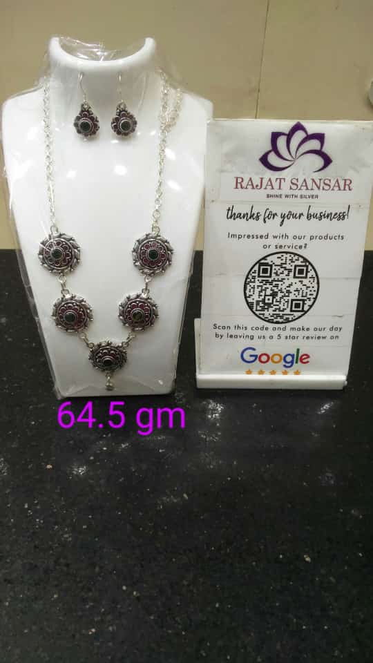 92.5 Silver Temple Jewellery Chic Set