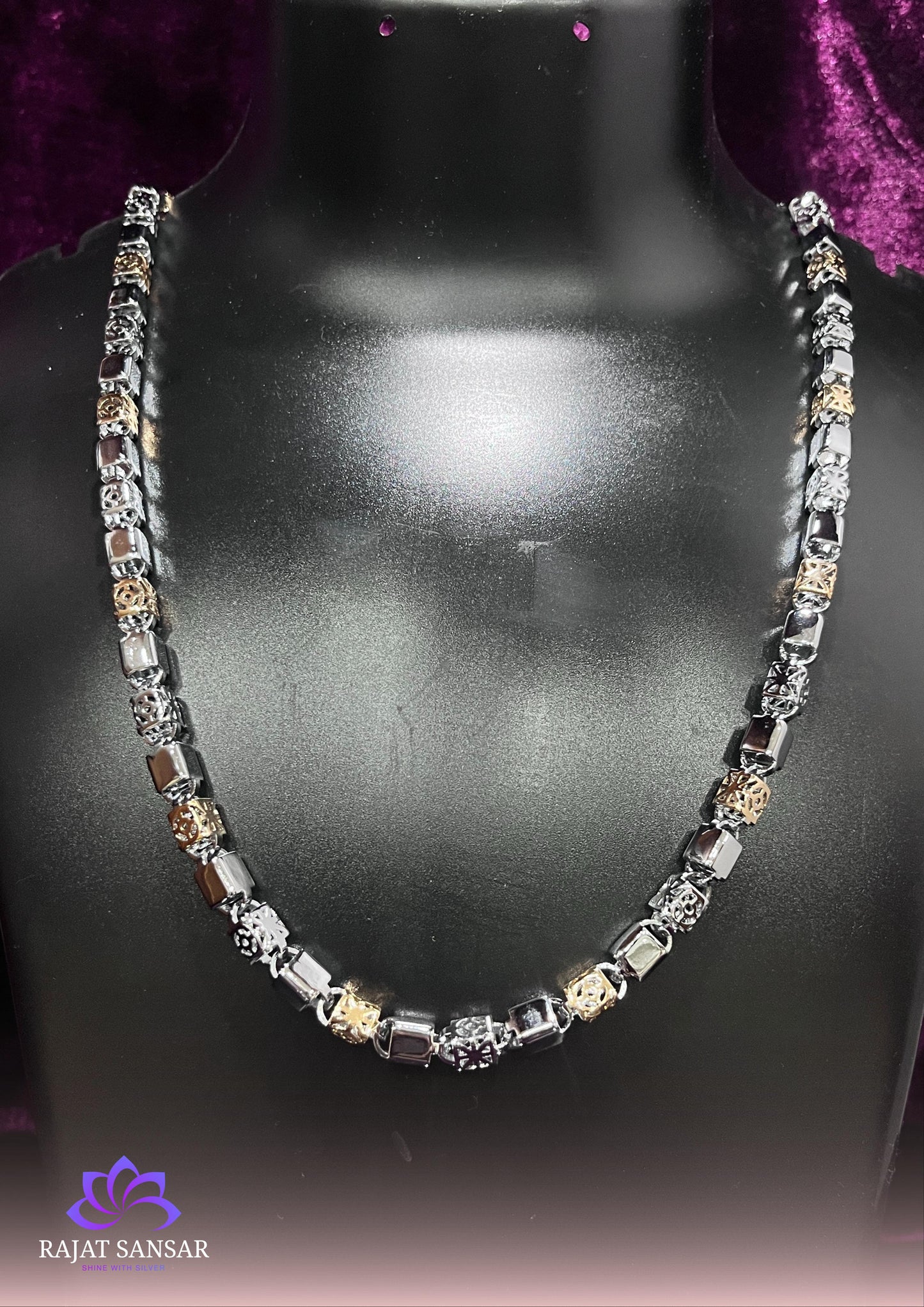 92.5 Sterling Silver Dual Tone Chains – Handcrafted Designer Silverwear