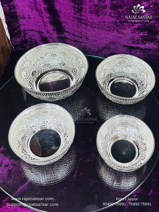 Silver Bowl - Nakshi