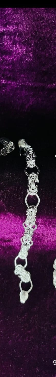 Silver Gents Bracelet- Part Roman Hook