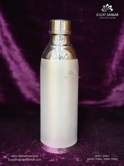 Elegant Designer Silver Water Bottle (500ml–1L) – Premium Collection by Rajat Sansar