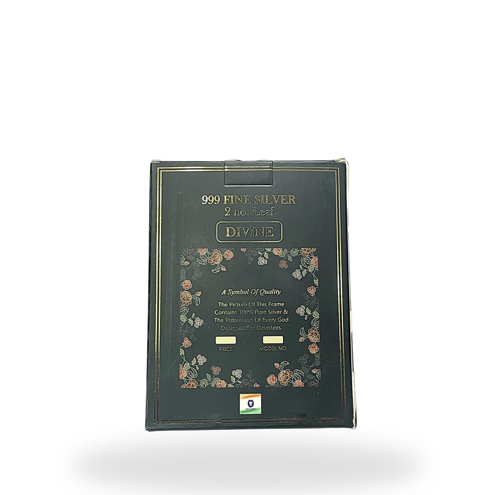 999 Pure Silver Laxmi & Ganesh Ji Pan Shape Frame | Divine Home & Office Decor 5X6 Inch