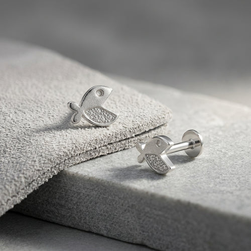 92.5 Silver Earrings for Daily wear | Fish Charm