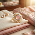 92.5 Silver Floral Polki Ring