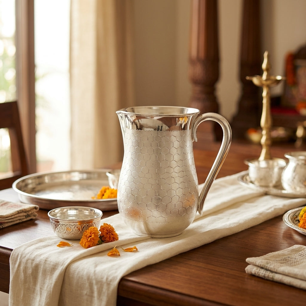 Silver Jug - Bangla jaal Design