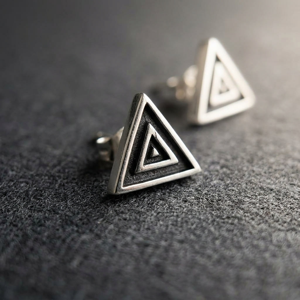 92.5 Silver Studd for Daily wear | light Weight | Elegant Design | Triangle