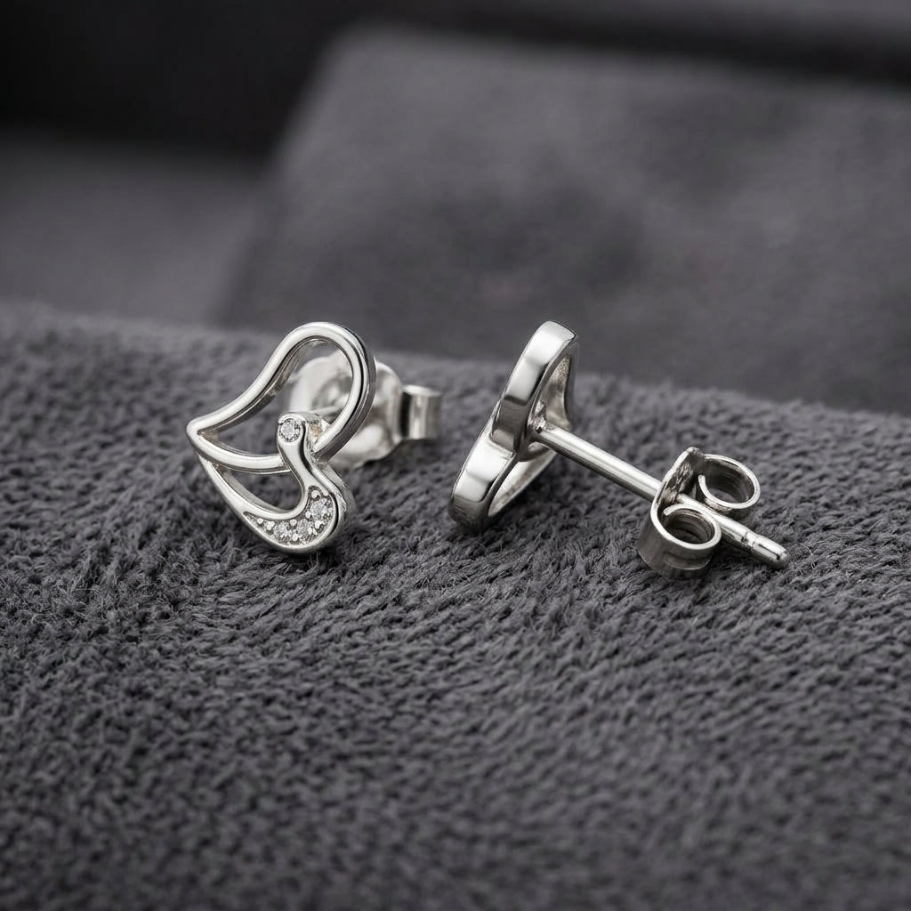 92.5 Silver Earrings for Daily wear | Petal Curve