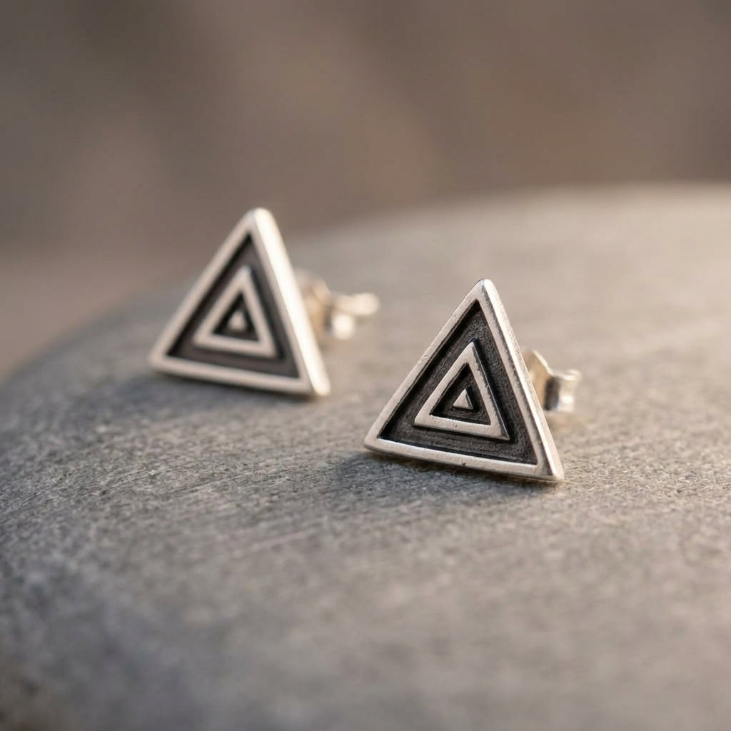92.5 Silver Studd for Daily wear | light Weight | Elegant Design | Triangle