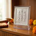 999 Pure Silver Shree Ram Darbar Frame | Ram Ji, Sita Ji, Laxman Ji, Hanuman Ji | for Home, Office, Pooja Room