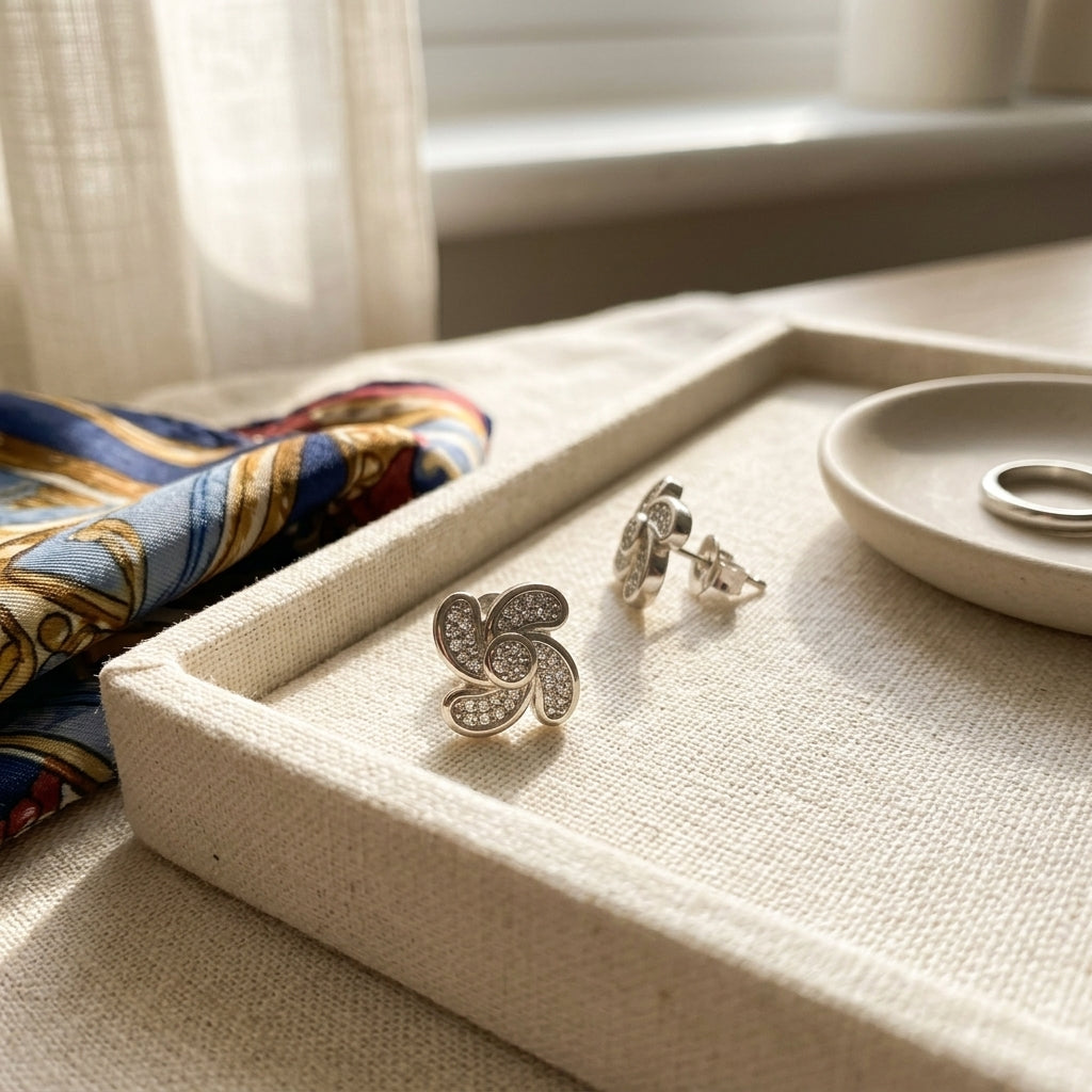 92.5 Silver Earrings for Daily wear | Radiant Bloom
