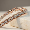 92.5 Sterling Silver Eterna Twist Bracelets Braided pattern
