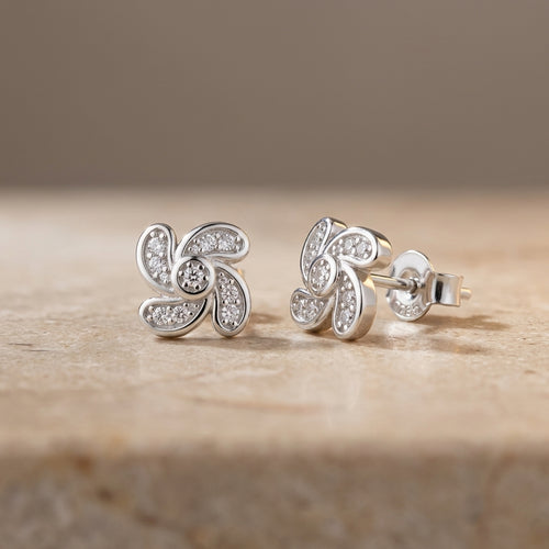 92.5 Silver Earrings for Daily wear | Radiant Bloom