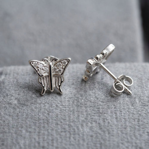 92.5 Silver Earrings for Daily wear | Butterfly Stud