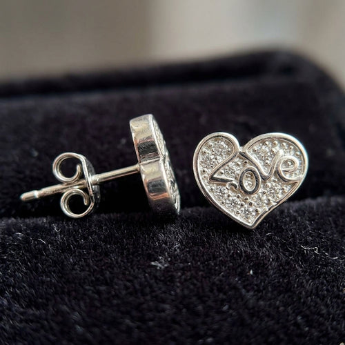 92.5 Silver Earrings for Daily wear | Love Heart