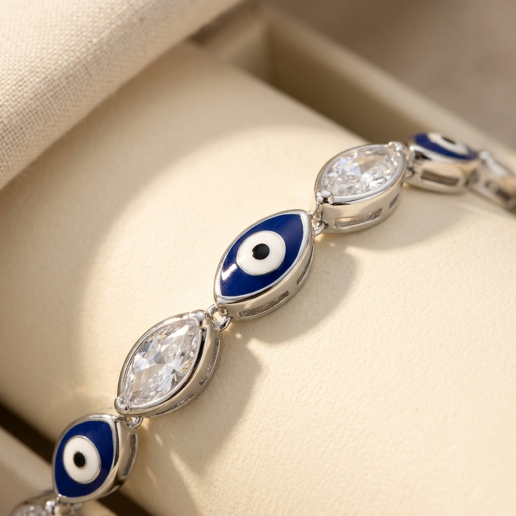 92.5 Italian Silver Evil Eye Bracelets