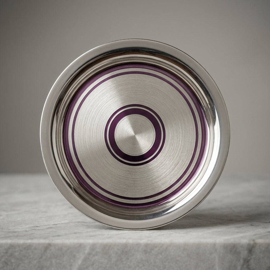 Silver Pure 970 Plate / Thali - Laying Borders