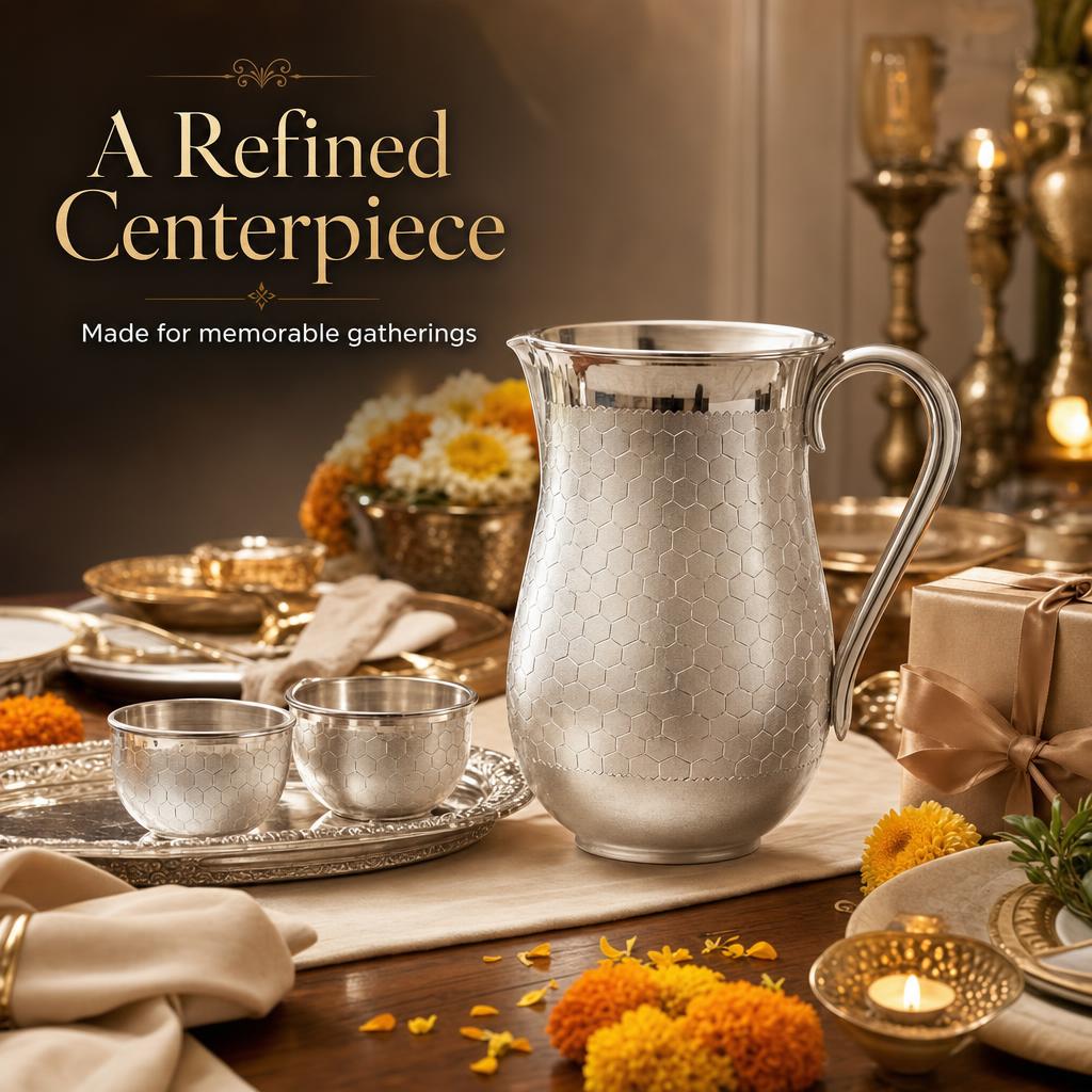 Silver Jug - Bangla jaal Design