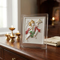 999 Silver Hanuman Ji Photo Frame Idol| Room, Pooja, Office Table Stand  5x4 Inch