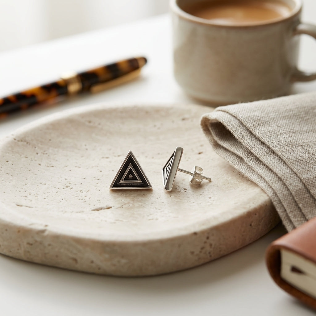 92.5 Silver Studd for Daily wear | light Weight | Elegant Design | Triangle