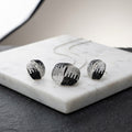 92.5 Sterling Silver Zebra Pattern Pendant Set
