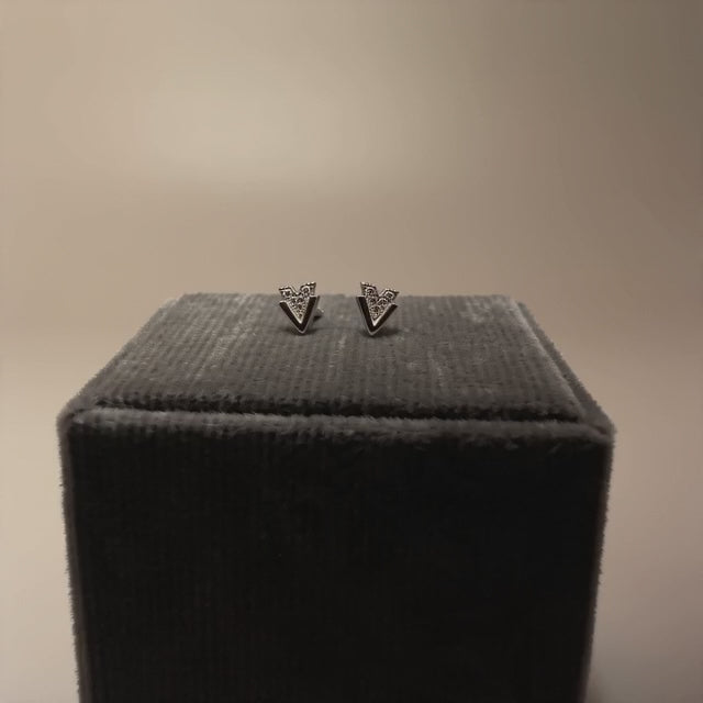 92.5 Silver Earrings for Daily wear | Geometric V- Shaped