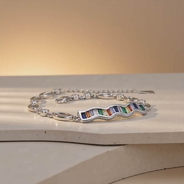 92.5 Italian Silver Multi Colour Bracelets