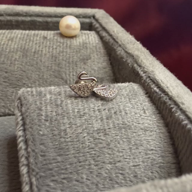 92.5 Silver Earrings for Daily wear | Elegant Swan Sparkle