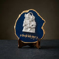 92.5 Silver Shiv Parivar Agate Stone Stand
